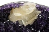 Top Quality Deep Purple Amethyst Geode with Calcite #342853-3